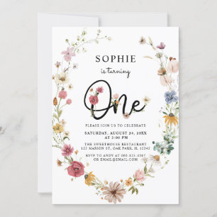 Invitación Flor silvestre se está convirtiendo en un Chica de