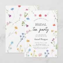 Flor silvestre té Fiesta ducha de novia