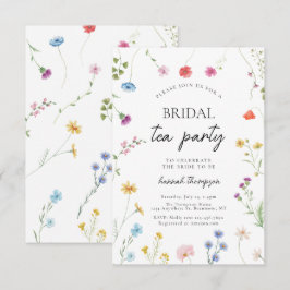 Invitación Flor silvestre té Fiesta ducha de novia