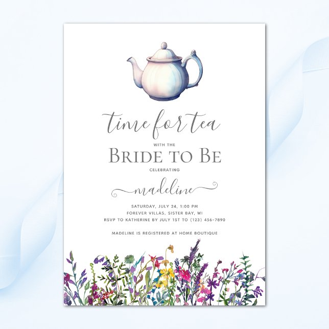 Invitación Flor silvestre Tea Bridal Shower (Subido por el creador)