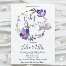 Flor silvestre Violet Baby Shower