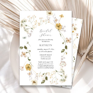 Invitación Flor silvestre Whimsical Boho Moderno Bridal Showe