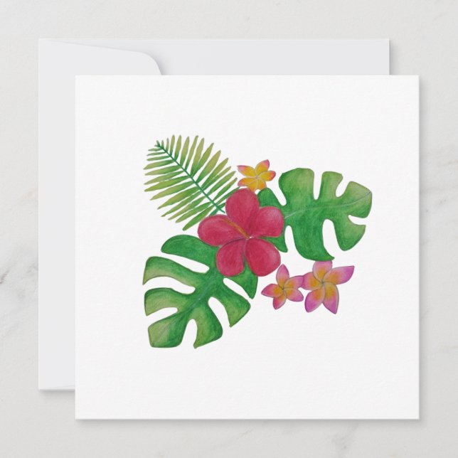 Invitación Flor tropical (Anverso)