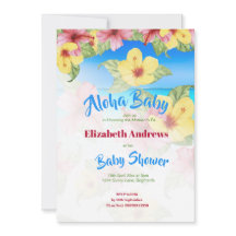 Flor tropical Baby Shower Beach Aloha
