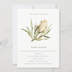 Invitación Flora acuática de Banksia nativa Cuidada Ducha de