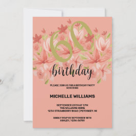 Invitación Flora acuática en el jardín de verano de primavera