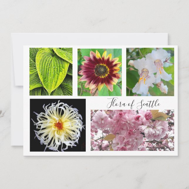 Invitación flora of Seattle (Anverso)