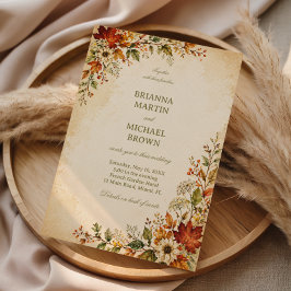 Invitación Flora Otoñal Vintage