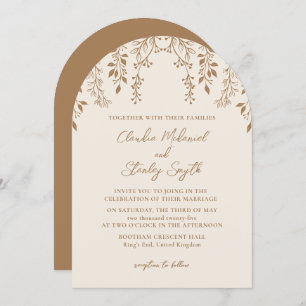 Invitación Floración colgante Foliage cálido Romántico Boho E