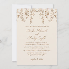 Invitación Floración colgante Foliage cálido Romántico Boho E