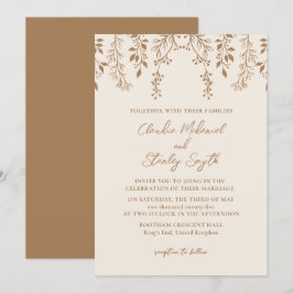 Invitación Floración colgante Foliage cálido Romántico Boho E