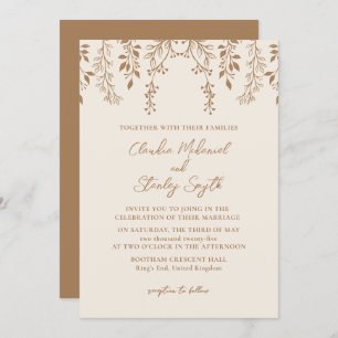 Invitación Floración colgante Foliage cálido Romántico Boho E