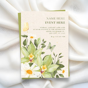 Invitación Floración de acuarela floral