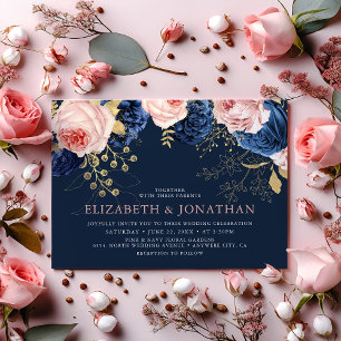 Invitación Floración de la Marina Rosa y Medianoche de Rubor