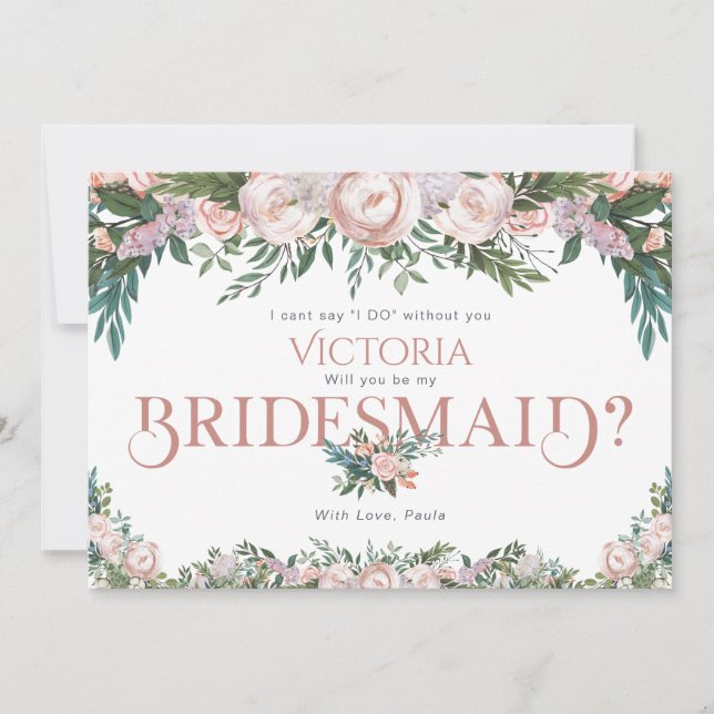 Invitación Floración floral delicada en acuarela (Anverso)