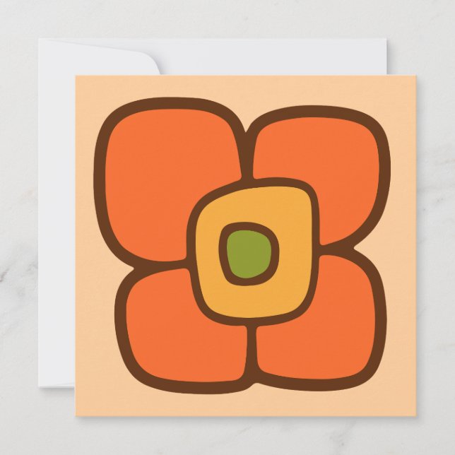Invitación Floración Retro de Primavera (Anverso)