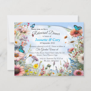 Invitación Floraciones de primavera y verano florecientes
