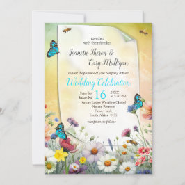 Invitación Floraciones de primavera y verano florecientes