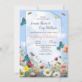 Invitación Floraciones de primavera y verano florecientes