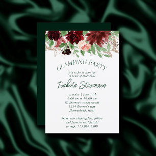 Invitación Floraciones rusas   Glamour roja de Terracota Mars