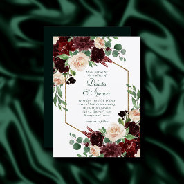 Invitación Floraciones rusas | Terracotta y Marsala Floral Ro
