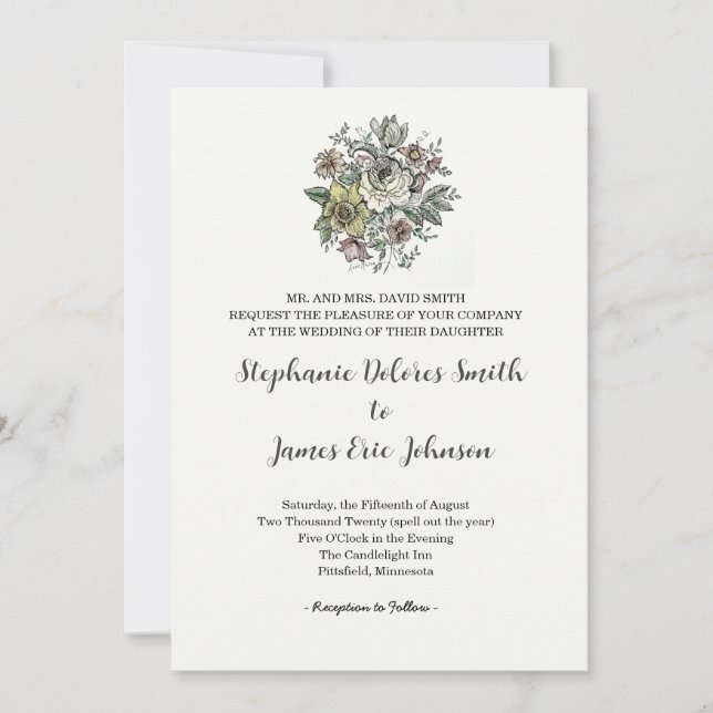 Invitación FLORAISON (fr. florecimiento) (Anverso)