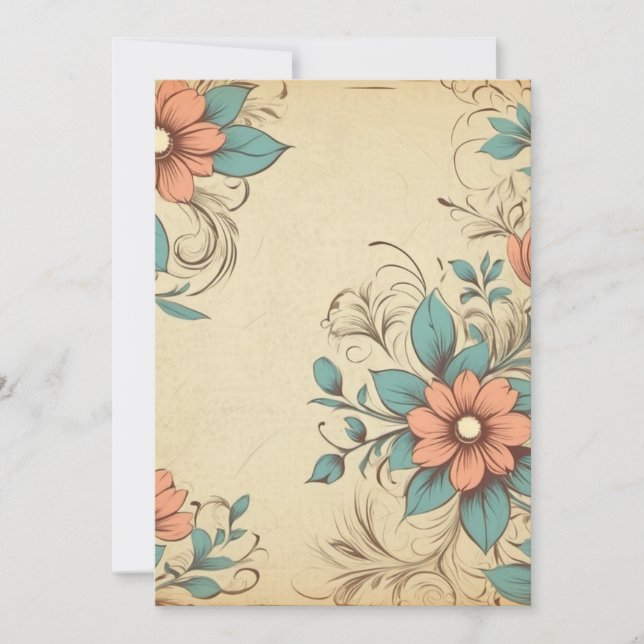 Invitación floral (Anverso)