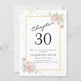 Invitación Floral 30 cumpleaños