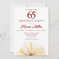Floral 65º cumpleaños - Elegante diseño de florero