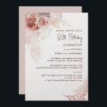 Invitación Floral 80th Birthday Pampas Grass Fiesta<br><div class="desc">Celebra el hito de 80 con gracia, elegancia y estilo con nuestras personalizados florales invitaciones de fiesta de cumpleaños número 80! Diseñadas específicamente para esta ocasión monumental, nuestras invitaciones combinan la belleza de la naturaleza con el encanto elegante de la tipografía de escritura contemporánea. Personalizar haciendo clic en el botón...</div>