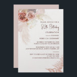 Invitación Floral 80th Birthday Pampas Grass Fiesta<br><div class="desc">Celebra el hito de 80 con gracia, elegancia y estilo con nuestras personalizados florales invitaciones de fiesta de cumpleaños número 80! Diseñadas específicamente para esta ocasión monumental, nuestras invitaciones combinan la belleza de la naturaleza con el encanto elegante de la tipografía de escritura contemporánea. Personalizar haciendo clic en el botón...</div>