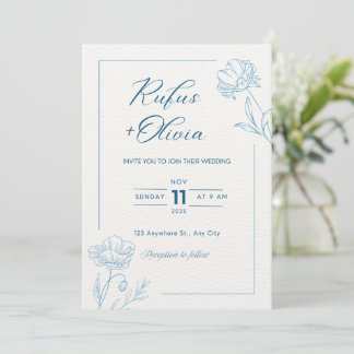 Invitación floral a la boda