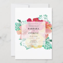 Invitación floral a la boda