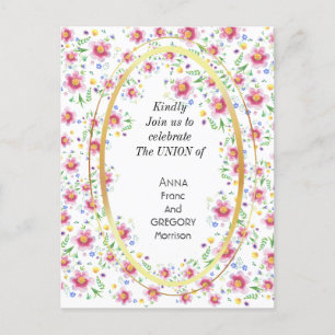 Invitación floral a la boda