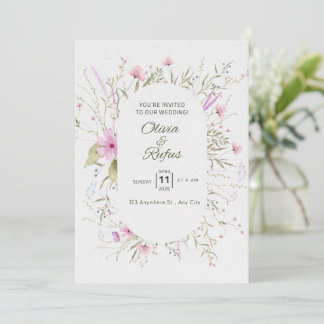 Invitación floral a la boda