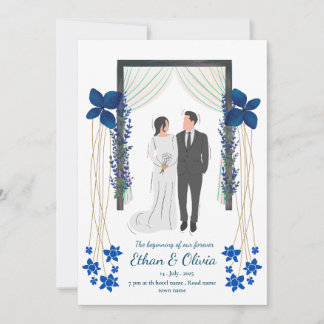 Invitación floral a la boda
