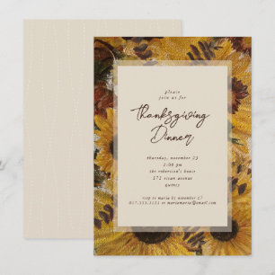 Invitación floral a la cena de Acción de Gracias