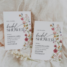 Invitación floral a la ducha de novia