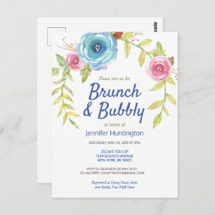 Invitación floral a la ducha de novia Brunch & Bub