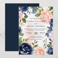 Floral acuarela pintada de mano de Rubor y Marina