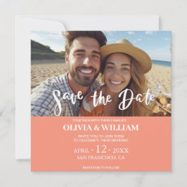 Invitación Floral acuarela Playa tropical Guardar fecha