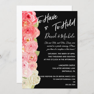 Invitación floral acuarela post/boda