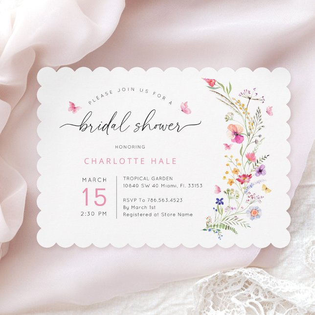 Invitación Floral acuarela rosa ducha de novia (Subido por el creador)