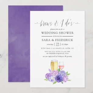 Invitación Floral acuarela ultravioleta se produce antes que