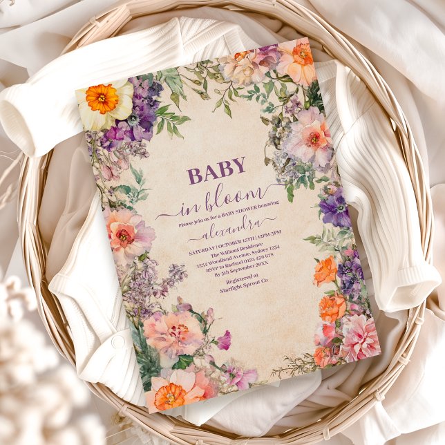 Invitación Floral acuática caprichosa (Subido por el creador)