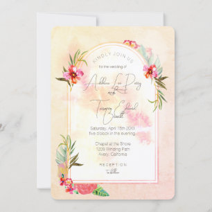 Invitación Floral acuática de Aloha