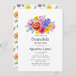 Invitación Floral acuática Fiesta Bachelorette
