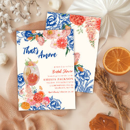 Invitación Floral acuática que es más ducha de novia