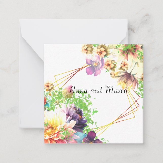 Invitación floral al boda (Anverso)