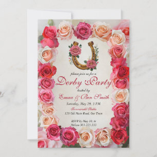 Invitación floral al Derby de Kentucky con herradu